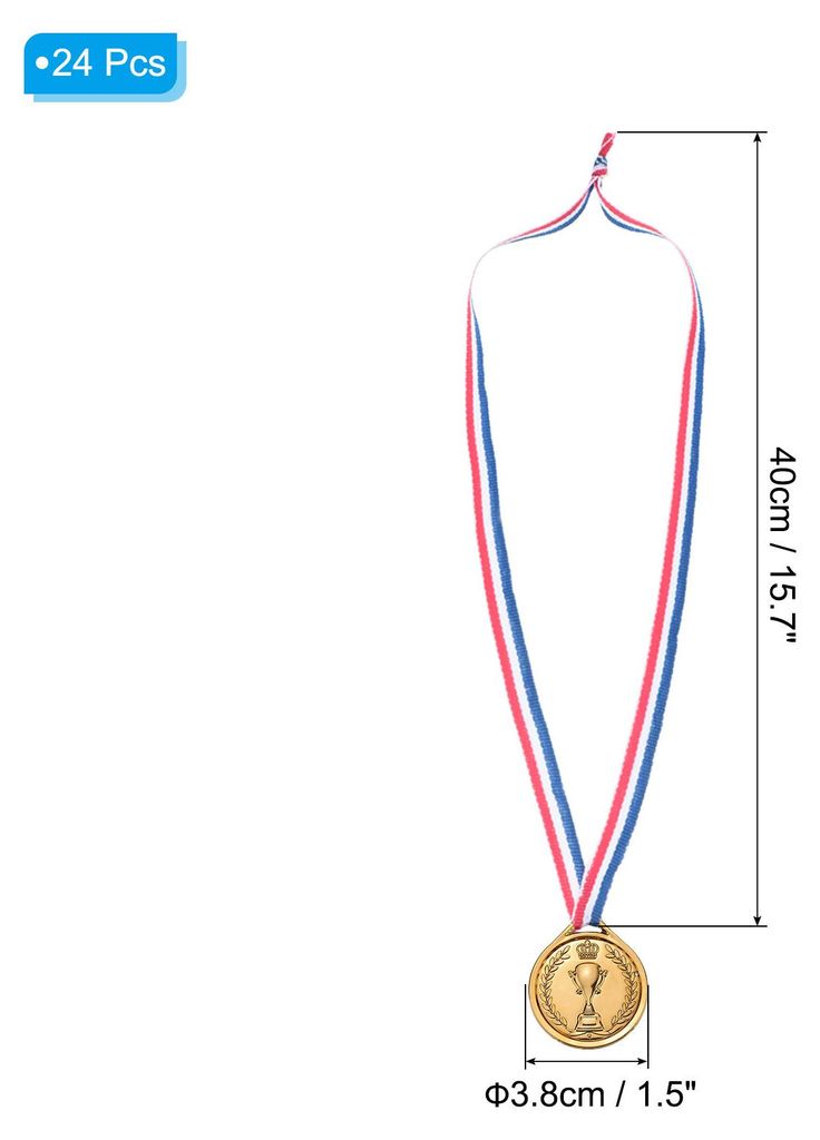 1,5" Mini Bronze Medaillen, 24er Pack Kunststoff-Gewinnermedaillen fš¹r den 3. Platz mit Halsband fš¹r Tischtennisspiele, Sportwettbewerbe, Par...