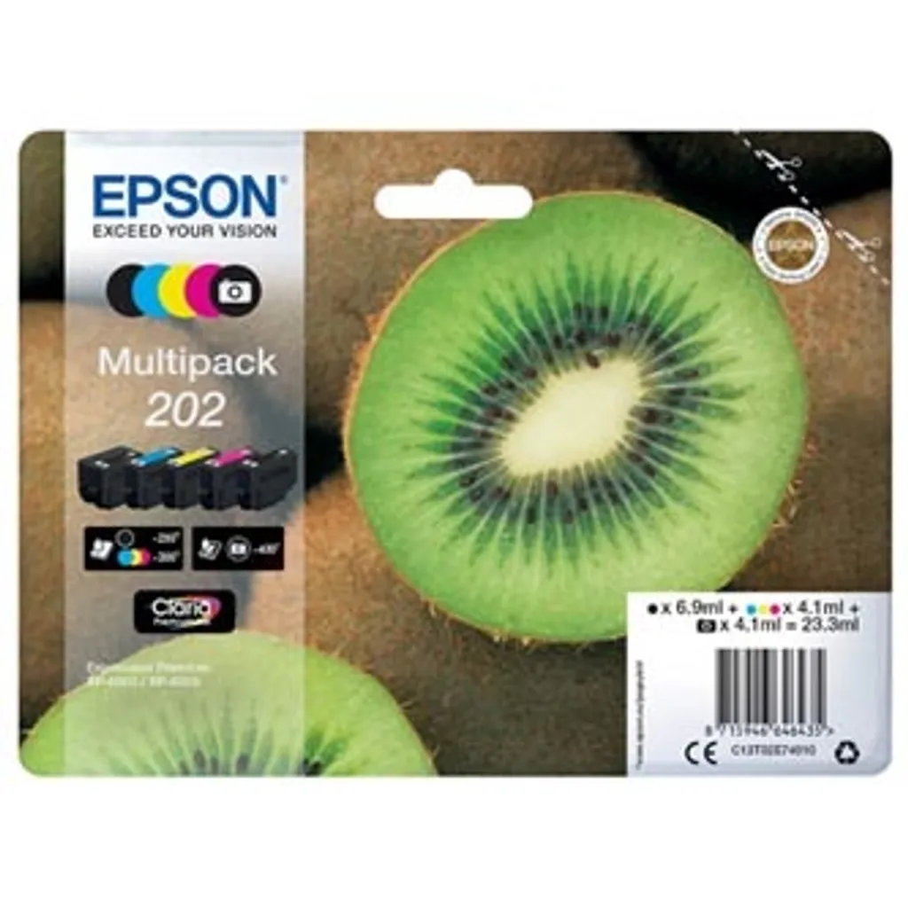 Epson 202 T02E74 5 Pezzi | Kit Stampe Foto e Scuola per la Famiglia