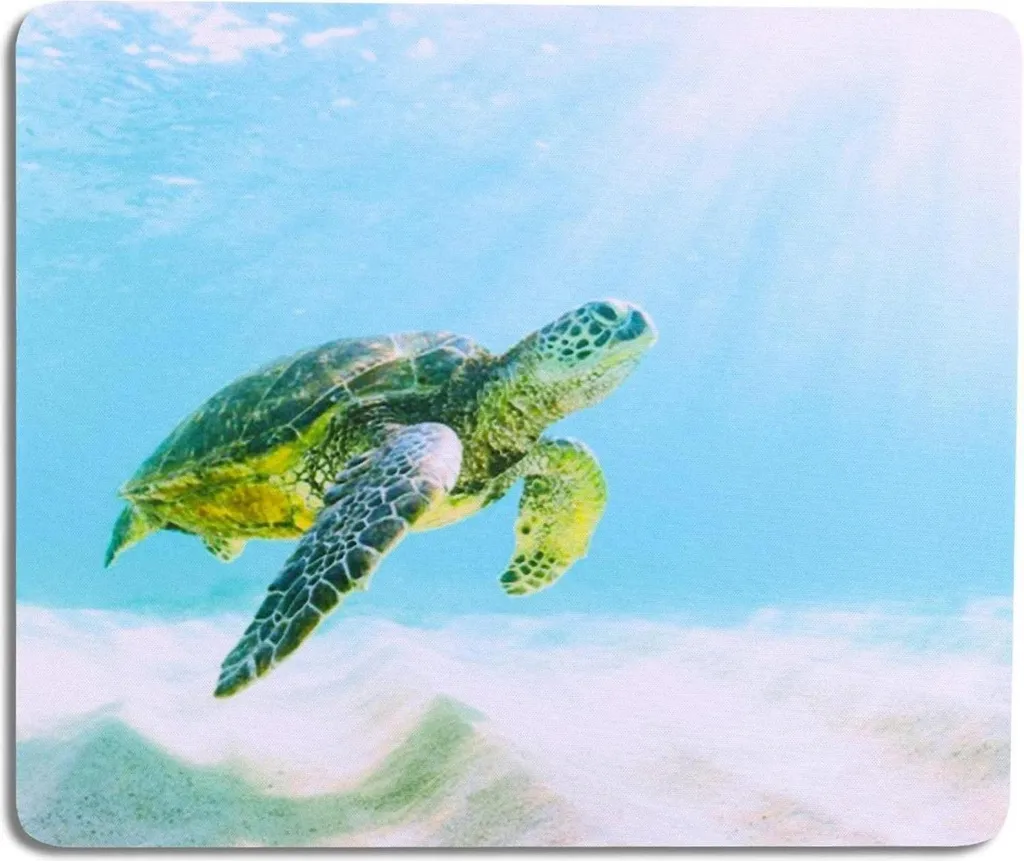 Petit tapis de souris Tortue pour petit bureau 24x20 cm tapis lavable