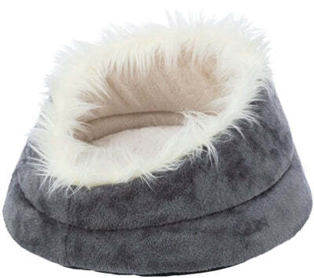 Trixie Hundekorb Minou Rund Soft Edition Grau/Hellgrau Produktbild 