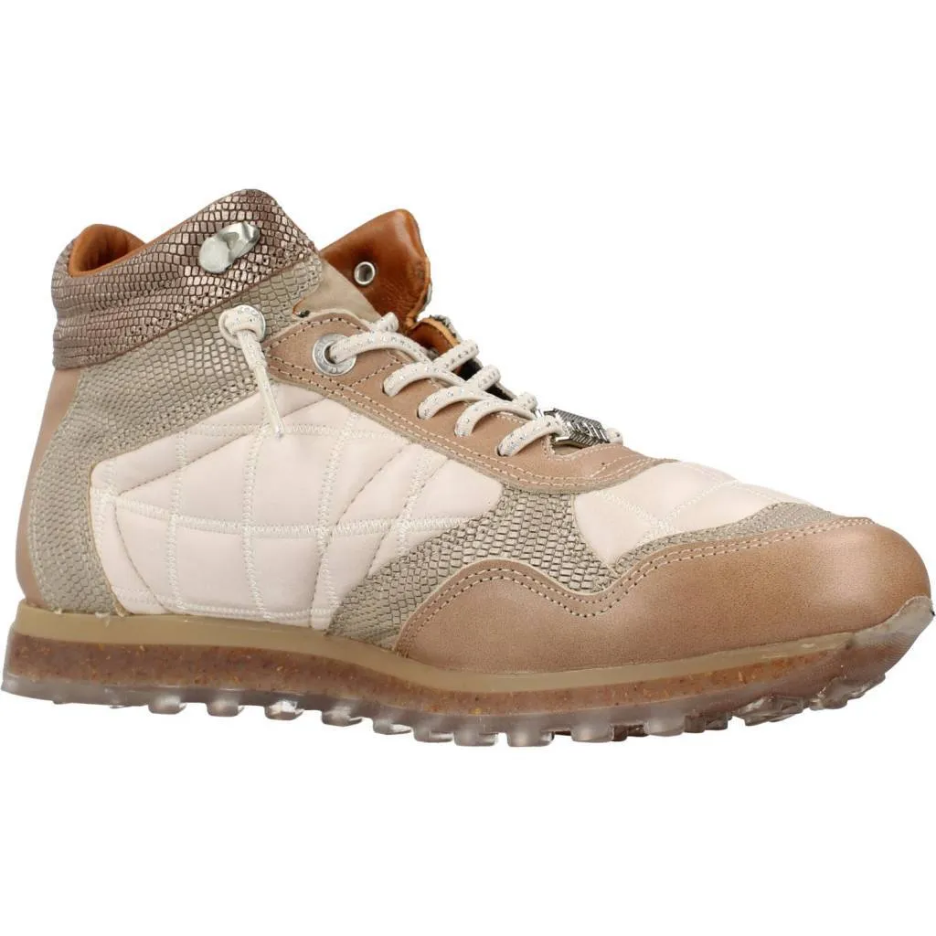 Zapatillas Mujer Cetti C1048chess Brun Clair - Baskets Cuir Premium