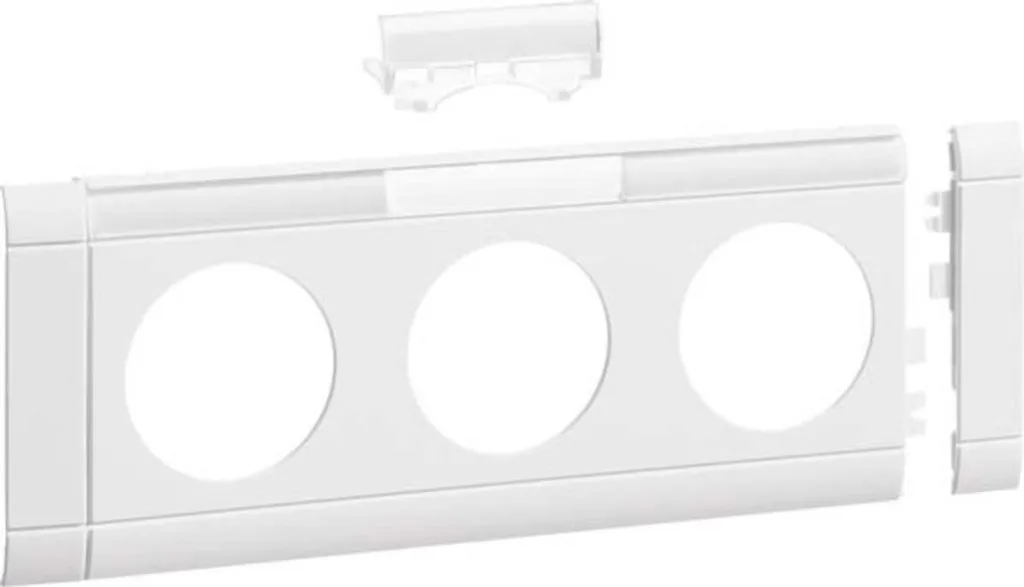 Cache 3 postes pour goulotte Tehalit GB08031, finition blanc pro vws