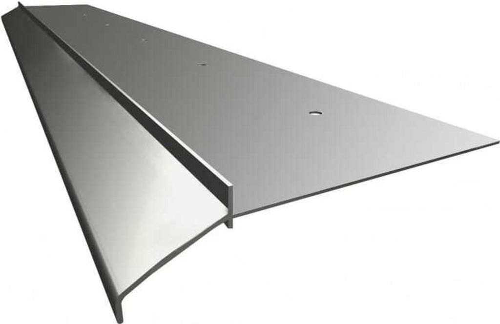 Renoplast Aluminium Traufprofil K10 Harzböden, Profil 200cm, Grau