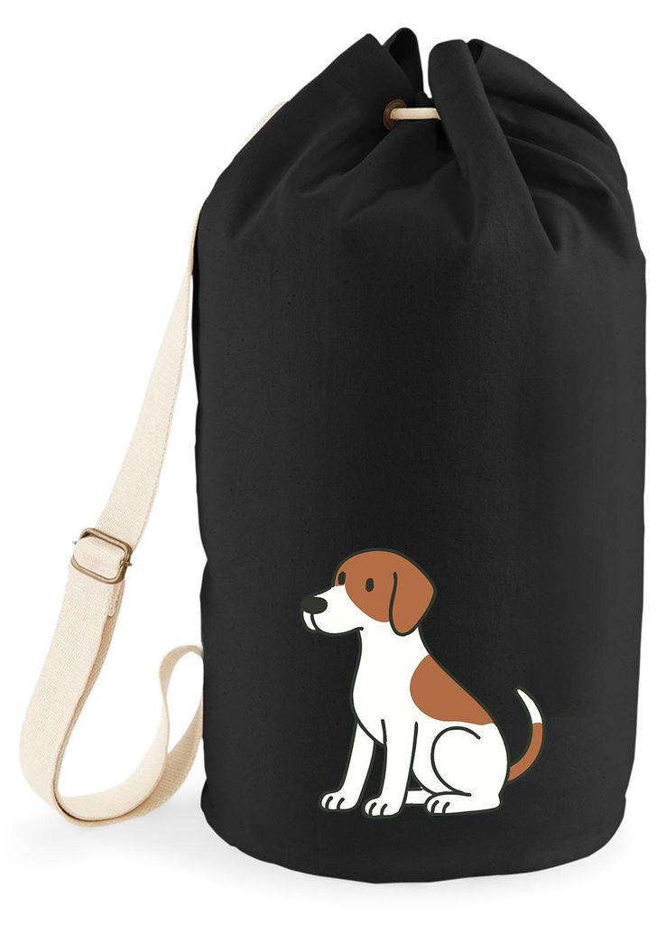 Huuraa Seesack Pointer Comic Pointy 20 Liter Black Baumwolle Rucksack Geschenkidee