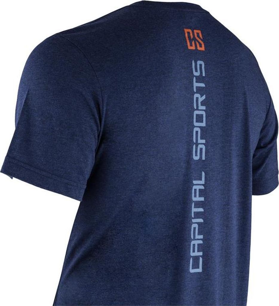 Trainings-T-Shirt für Männer Size S Grau meliert, Größe:S, Farbe:Dunkelblau