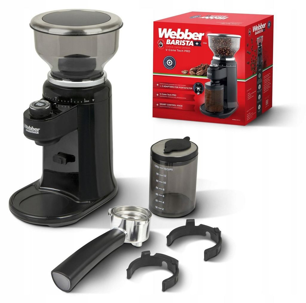 Macinacaffè elettrico Webber CG6 con 25 impostazioni e Immagine del prodotto 