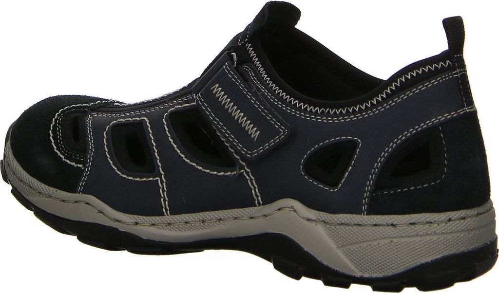Rieker Herren Klett Halbschuh durchbrochen dunkelblau 44 Produktbild 94