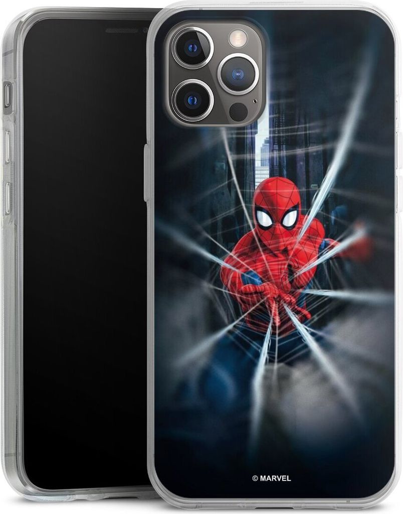 DeinDesign Handyhülle für Apple iPhone 12 Pro Max Silikon Hülle Case Smartphone Schutzhülle Kinofilm Marvel Spider-Man