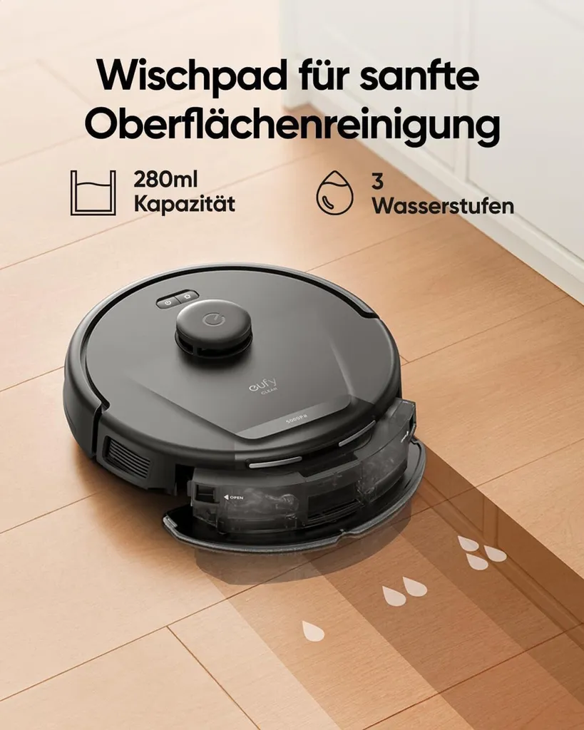 Eufy L60 Hybrid Robot Aspirateur 5000 Pa Solution Spéciale Poils Animaux