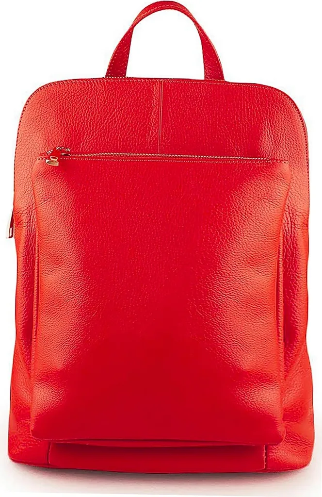 Florence Leder Rucksack Cityrucksack rouge OTF610R en cuir véritable