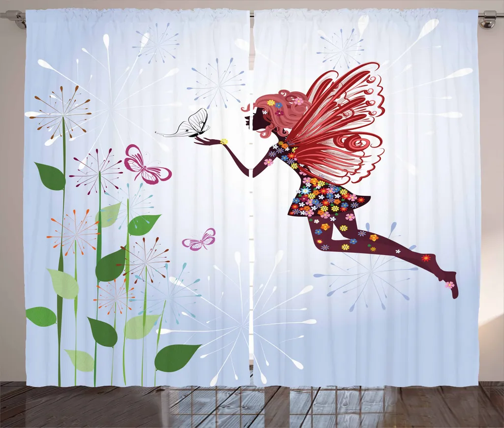 Tenda Magica ABAKUHAUS Fata e Farfalle 280x245 cm: Sogno ad Occhi Aperti