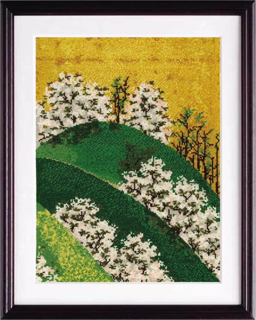 Kit créatif broderie pour tableau décoratif zen Berg Yoshino Olympus