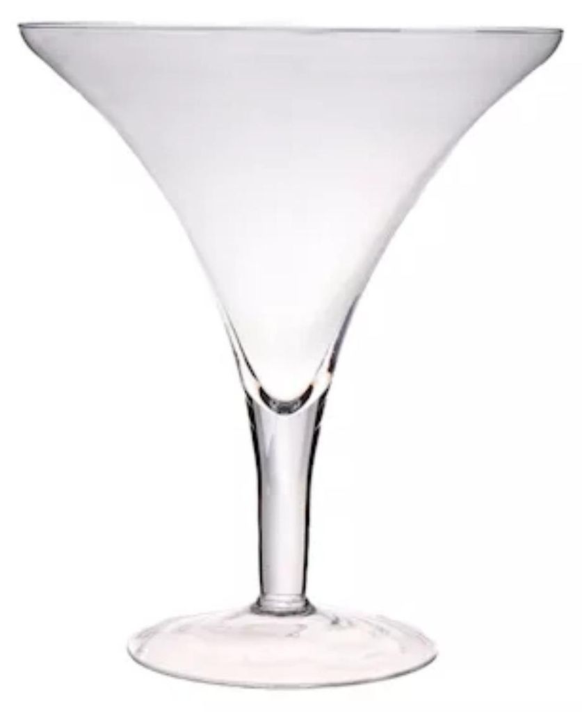 XL Martiniglas, Dekoglas auf Fuß SIGMA H. 30cm D. 25,5cm transparent Glas Duif