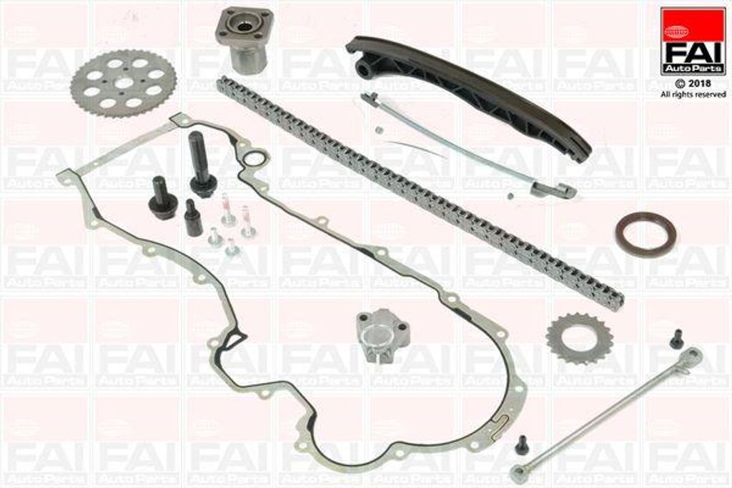 FAI AutoParts TCK6ST Steuerkettensatz OE 0816K9 kompatibel mit Cefiro, H-1, Mark, A-Klasse, Adam, Sprinter, EOS, Almera, Scudo, I3, Lancer, Altea X...