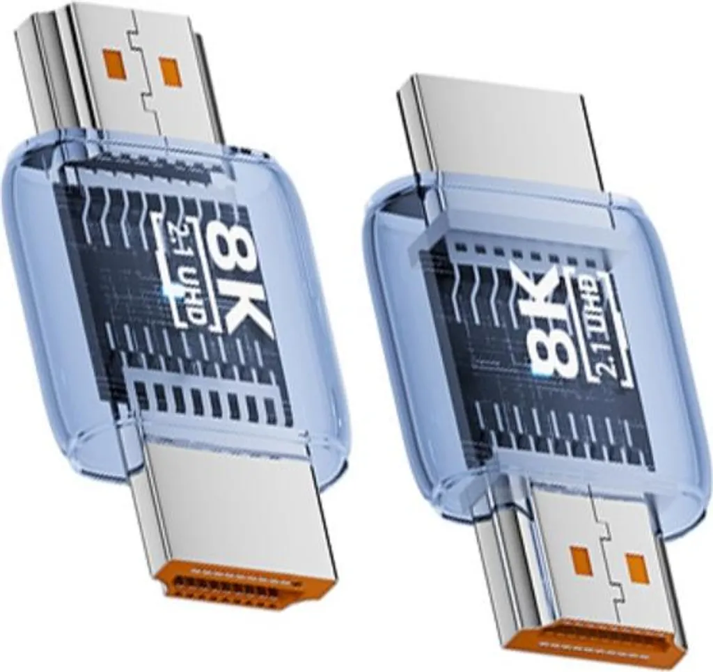 INF Adattatore HDMI 8K 180° Blu 3 Pezzi | Risoluzione UHD 48Gbps