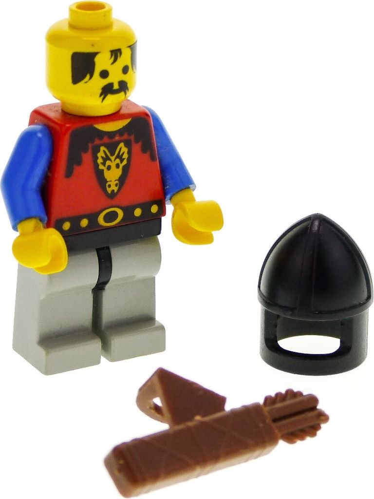 1x Lego Minifigur Ritter Dragon Knights Drache rot Helm Produktbild 