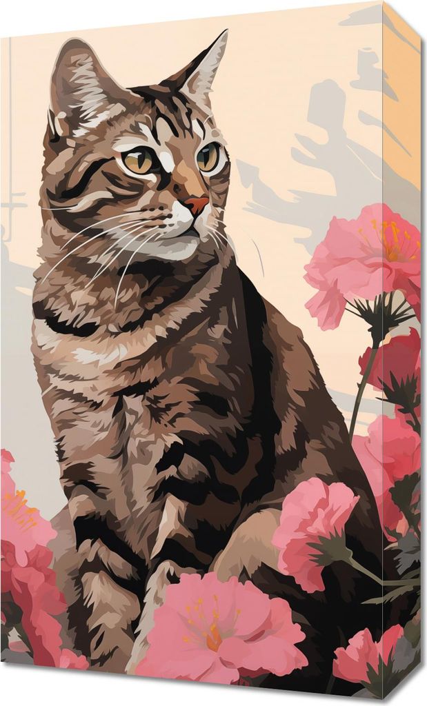 Bild 30x50cm Porträt der Katzenseele