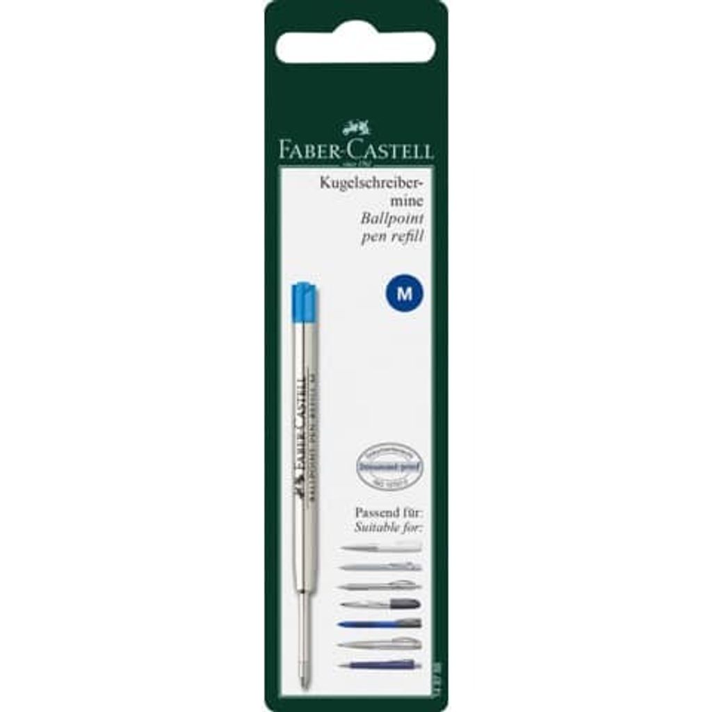 Faber Castell Kugelschreibermine M blau Blister Produktbild 