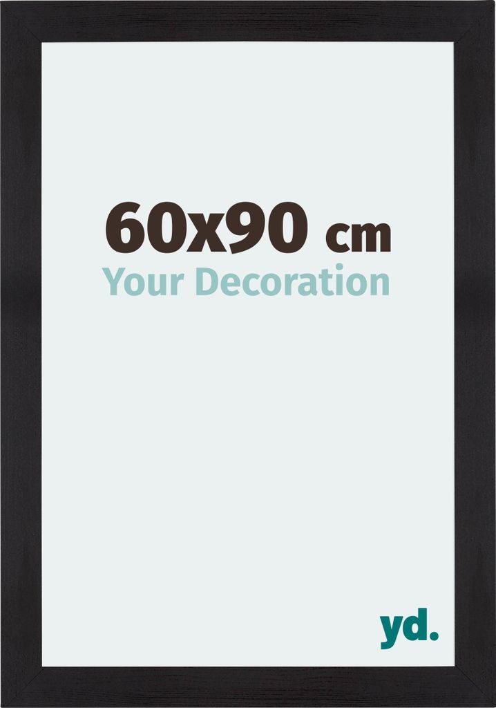 Puzzlerahmen 60x90 cm - Schwarz Gemasert - MDF - Mura
