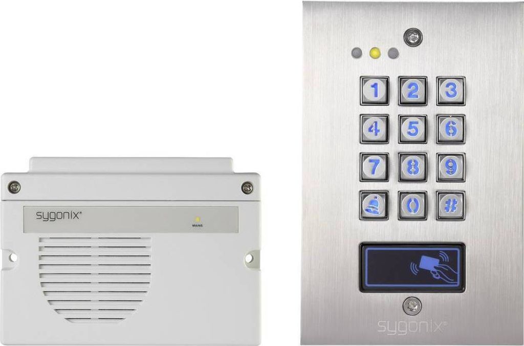 Sygonix 1582021 Codeschloss Unterputz IP66 mit beleuchteter Tastatur, mit separater Auswerteeinheit