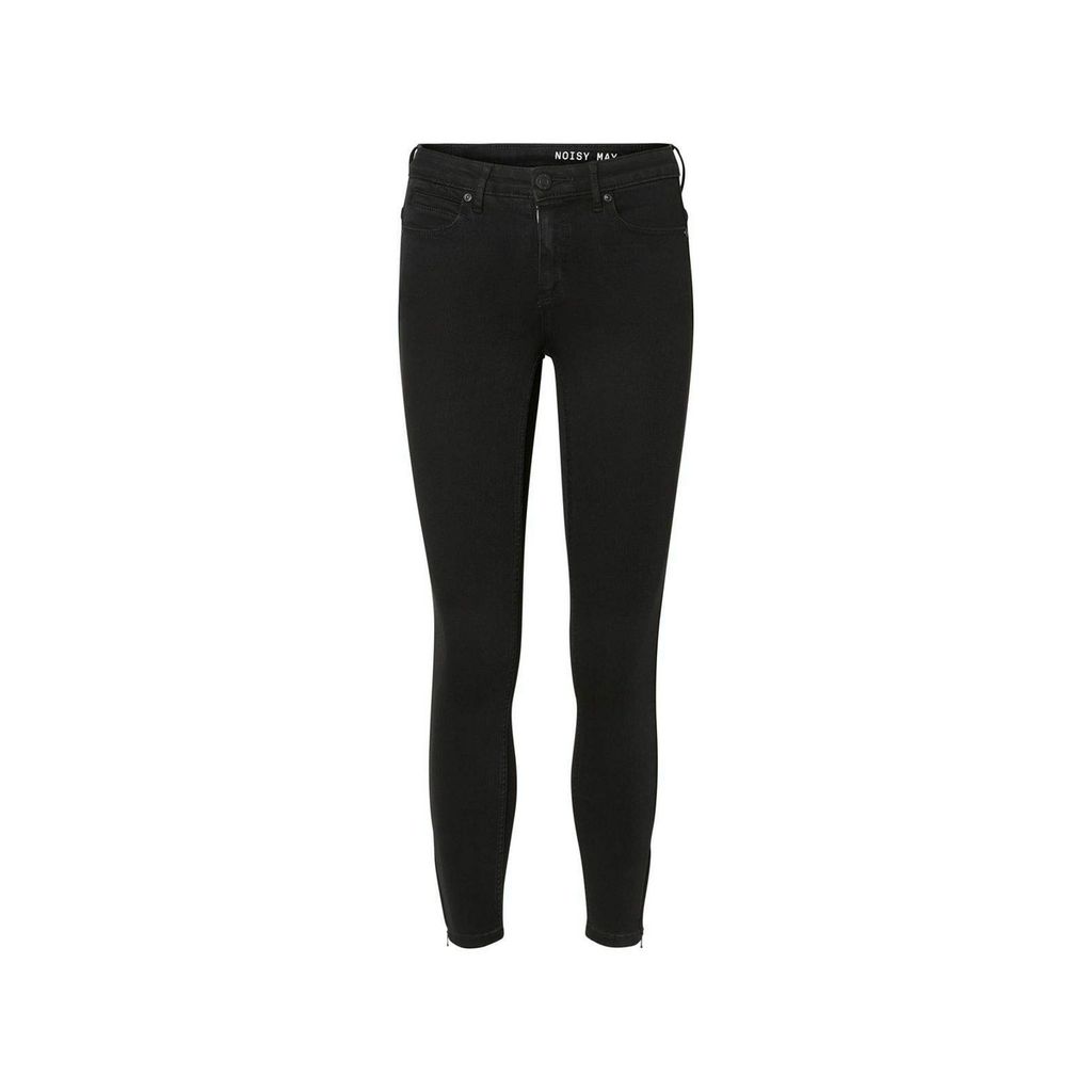 Noisy May Kimmy Normal Waist Ankle Zip Jt126bl Jeans Schwarz 25 / 32 Frau Schwarz 25