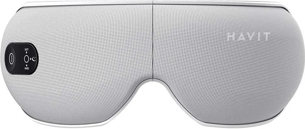 Masseur Oculaire Havit EM1601 Gris : Vibrations et Pression Air Relax