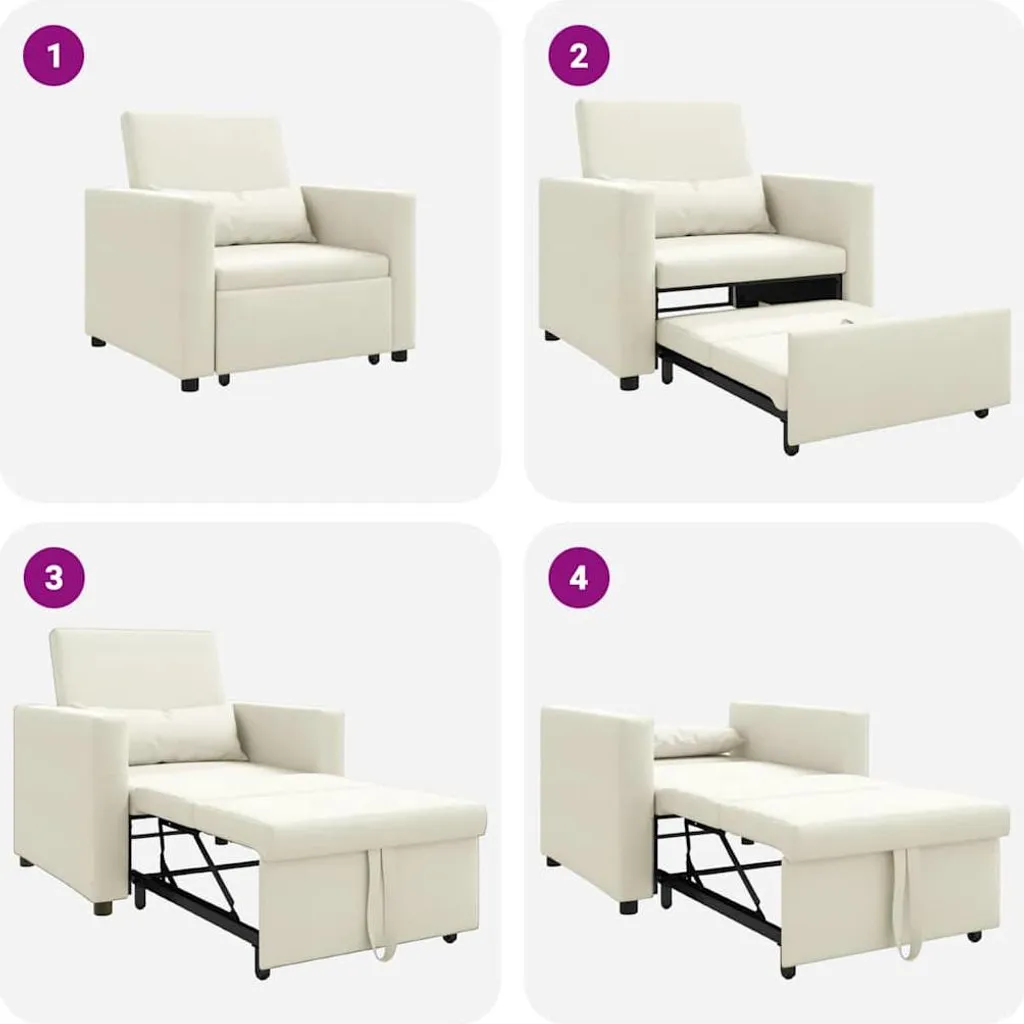 Canapé-lit d'appoint compact 90 cm en velours pour optimiser l'espace - 8