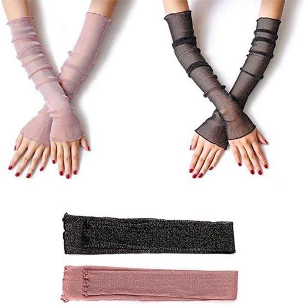 Damen-Verkoelende Armwarmers aus atmungsaktiven Material, Kanten-Design