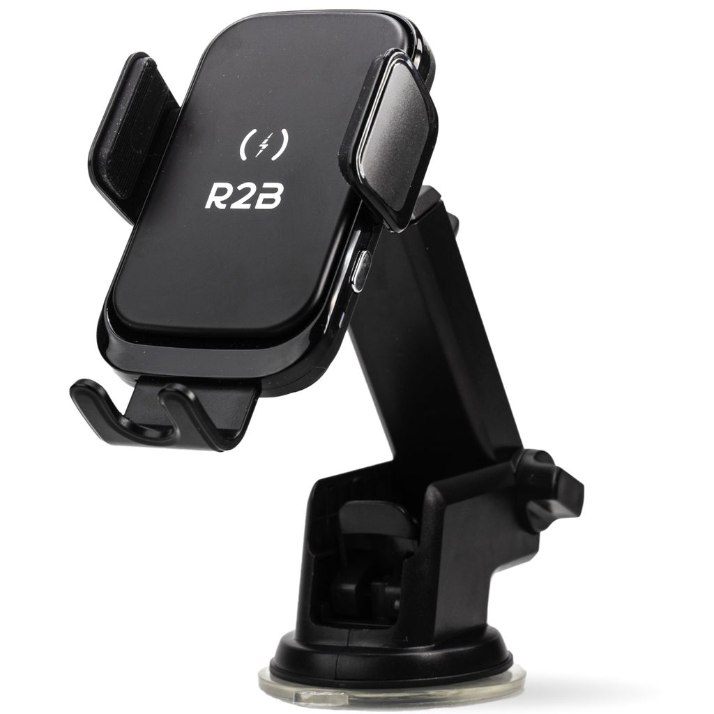 R2B Telefoonhouders Auto Zuignap met Draadloze Oplader - Productafbeelding 