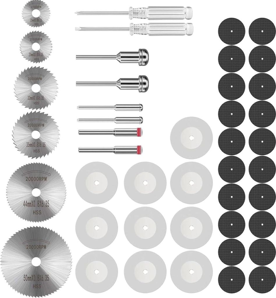 Kreissägeblätter-Set für Multifunktionswerkzeuge, inklusive Mini-Kreissäge, Metall-Trennscheibe und Zubehör, ideal für Holz, Metall und mehr,...