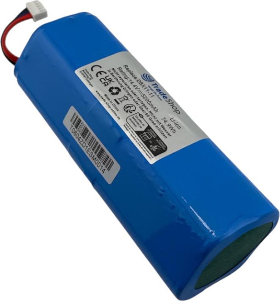 Trade-Shop Li-Ion Akku 14,4V / 5200mAh kompatibel mit Ecovacs Deebot X1 Turbo, Ozmo T8 Aivi, T8+, Yeedi Vac 2, Vac 2 Pro, Hybrid Vac, Vac Station