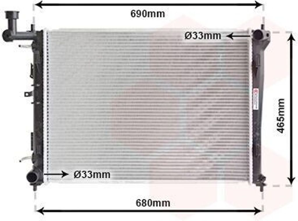 VAN WEZEL 82002180 - OE 25310 2H050 Kühler, Motorkühlung für i30 (FD), CeeD (ED), Pro CeeD (ED)
