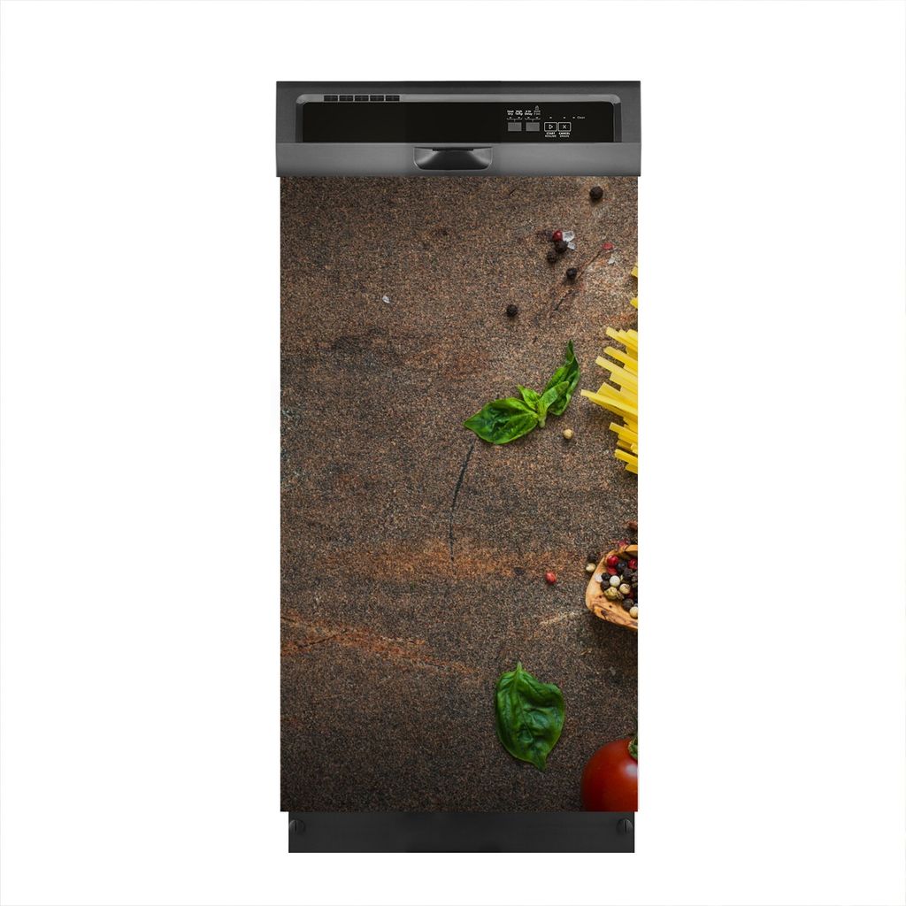 Magnete Dekorative 45x80 cm Küche Magnetmatte Spülmaschine - Italienisches Nudeln und Fleisch