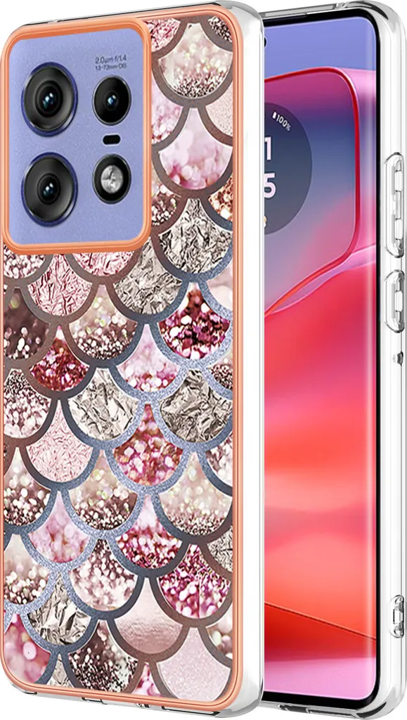 Custodia Motorola Edge 50 Pro in Silicone TPU Antiurto Fantasia Caffè