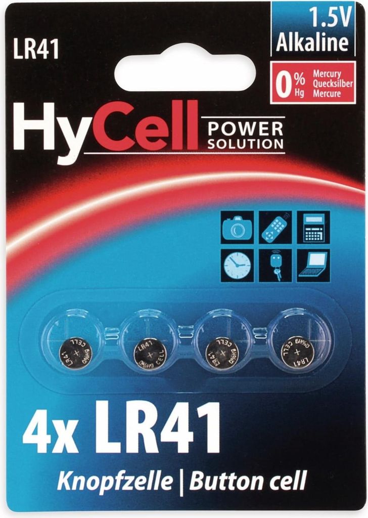 HyCell 1516-0025 Knopfzellen LR41 1,5 V 4St. Image du produit 