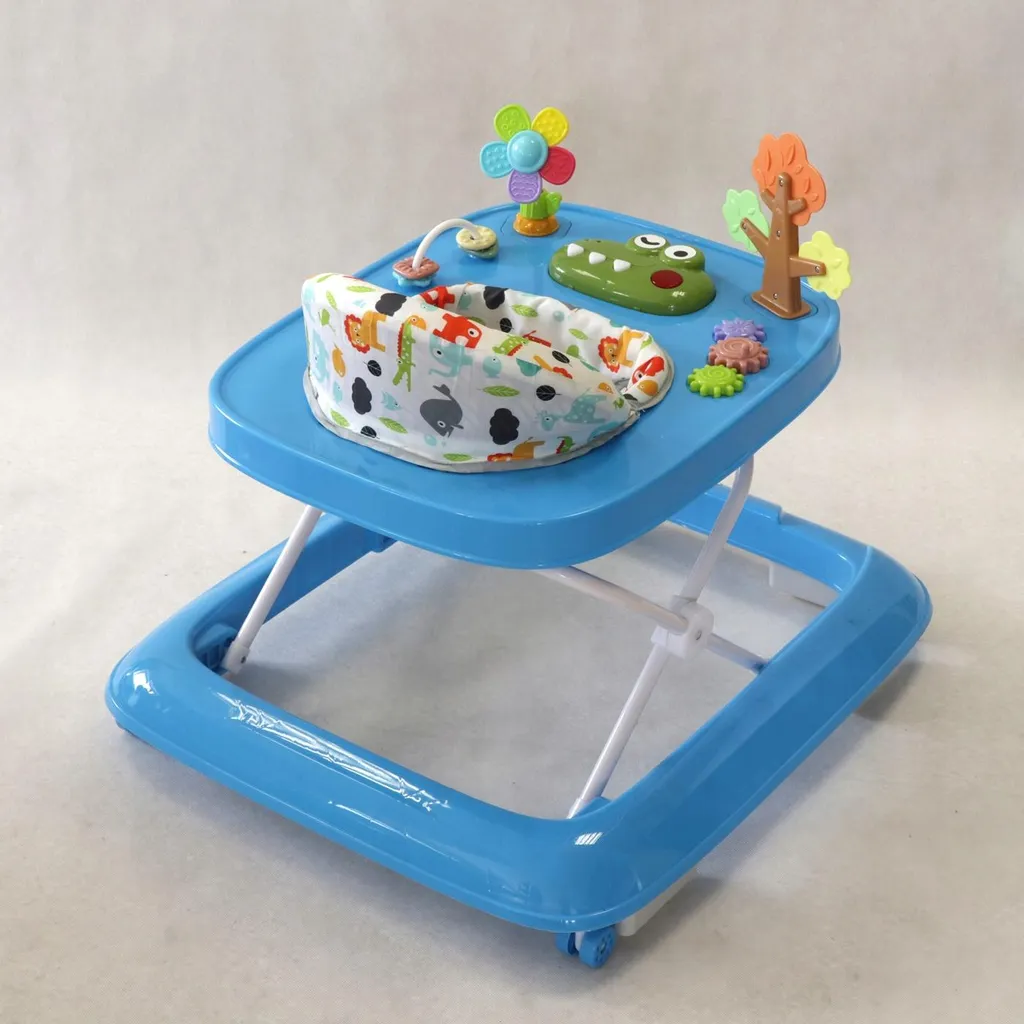 Aide à la marche bébé : Chariot interactif réglable anti-glissade