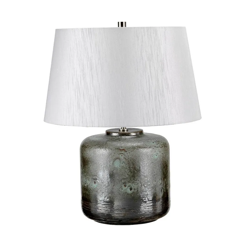 Lampe Columbus Elstead en porcelaine grise, finition grynszpan chic 60W