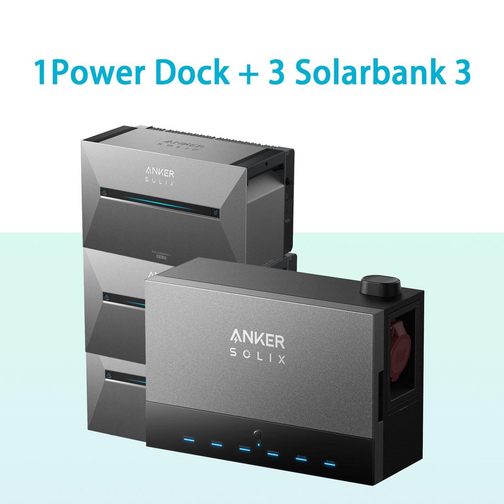 Anker SOLIX Power Dock mit Anker SOLIX Solarbank 3 E2700 Prox3