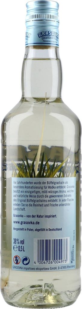 Grasovka Bisongrass Vodka | 38 % vol | 0,5 l Produktbild 