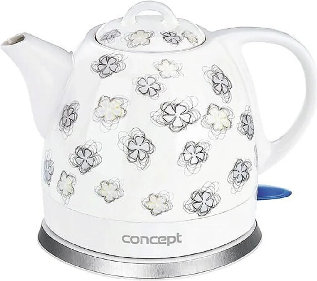 Concept RK0010 Idea Regalo: Bollitore Ceramica Bianco Decorato 1L
