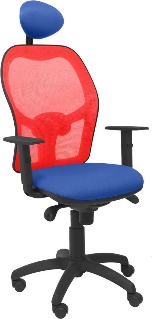 Évitez le mal de dos avec la chaise Jorquera maille rouge et bleu bali