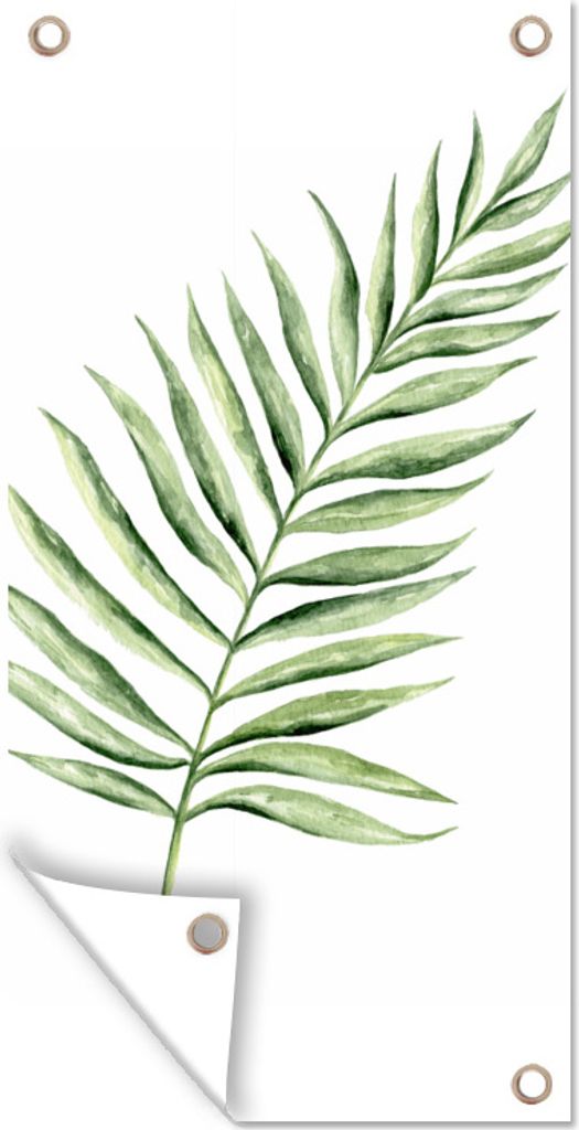 MuchoWow 30x60 cm Outdoor-Poster Gartendeko Sichtschutz Garten Poster für den Garten Pflanze - Aquarell