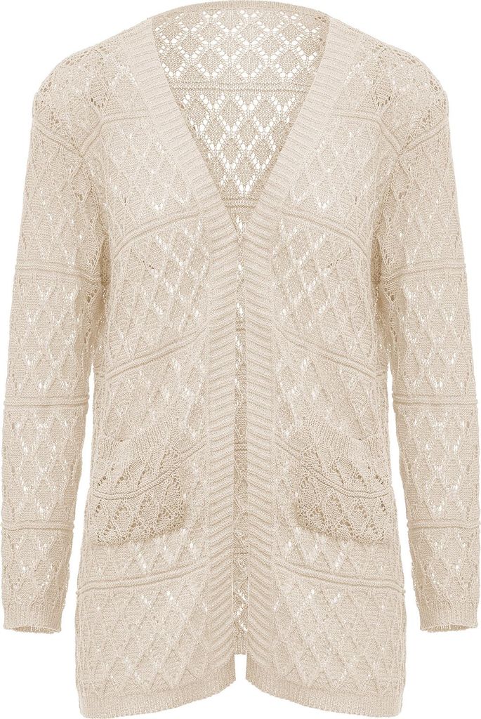 SANIKA damen strickjacke - wollweiss, XS/S