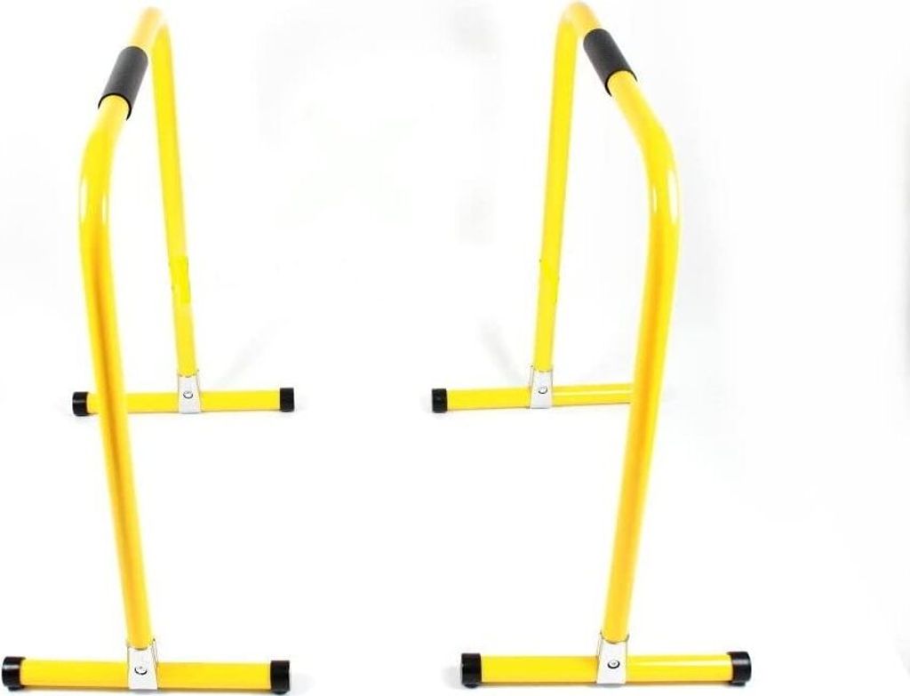 Slavikosway Paar Dip Station Barren Fitness Parallettes 73x61cm Calisthenics GELB