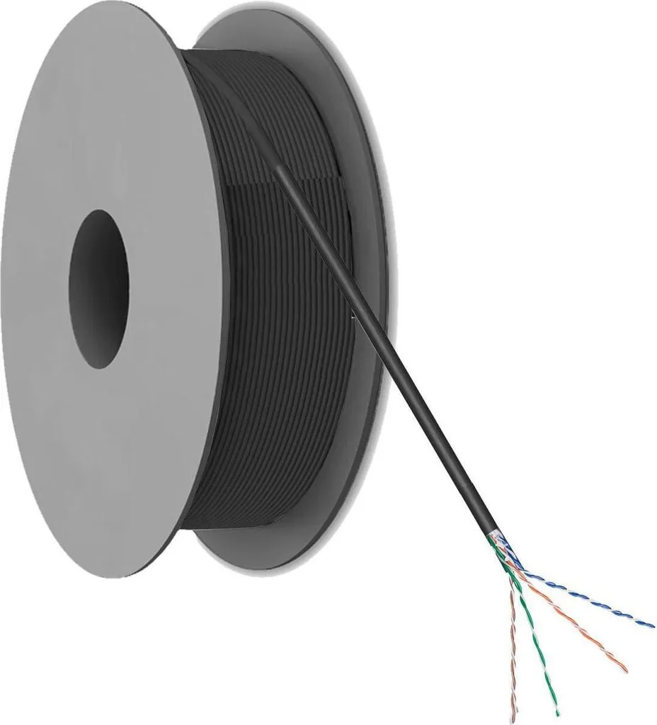 Câble Internet 50m pour Télétravail et Gaming Cat5e Allteq UTP Gris