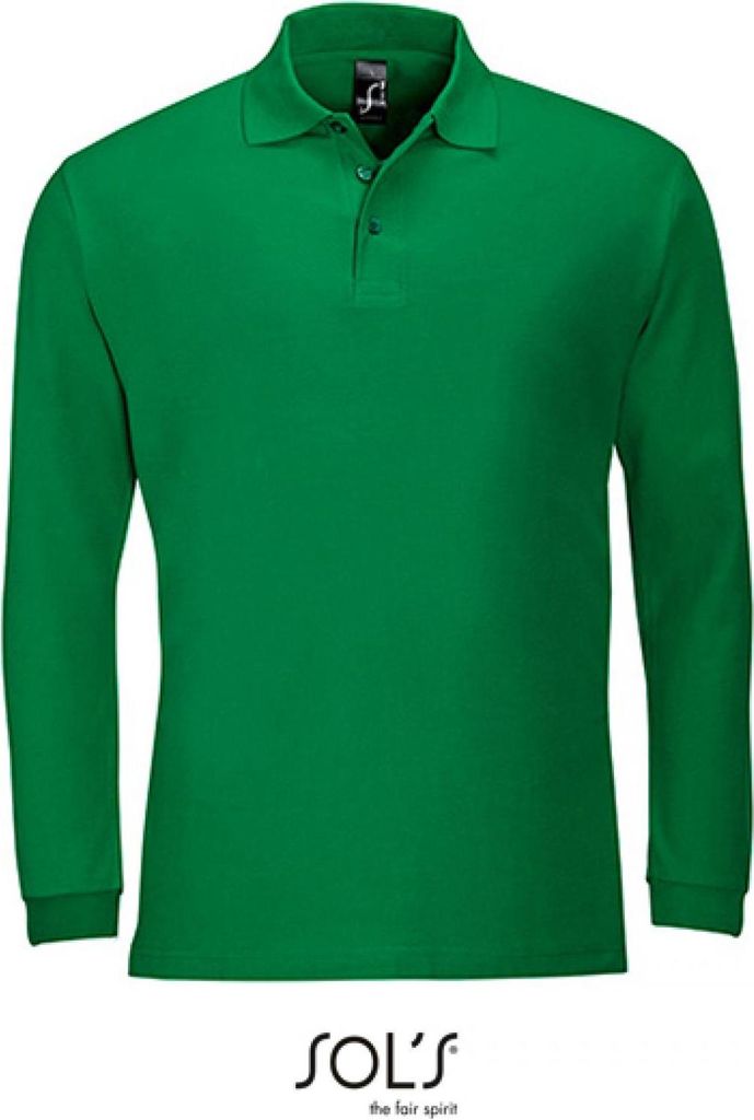 SOLs 11353 | Herren Longsleeve Poloshirt Winter II - Farbe: Kelly Green - Größe: XXL