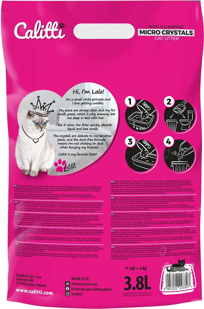 Litière pour Chat Anti-Odeur | Sable Microsilicate Calitti 30L
