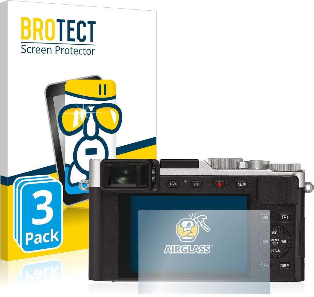 3x BROTECT Schutzglas für Leica D-Lux 7 Schutzfolie Panzer Folie Glas Display Schutz klar