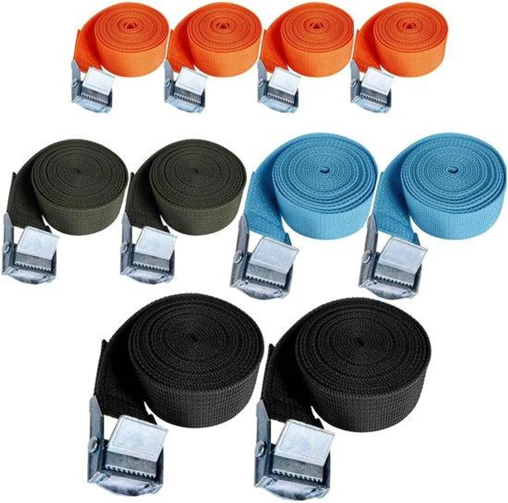Sangle de serrage 25mm 250kg avec fermeture à pince pour vélo et valise