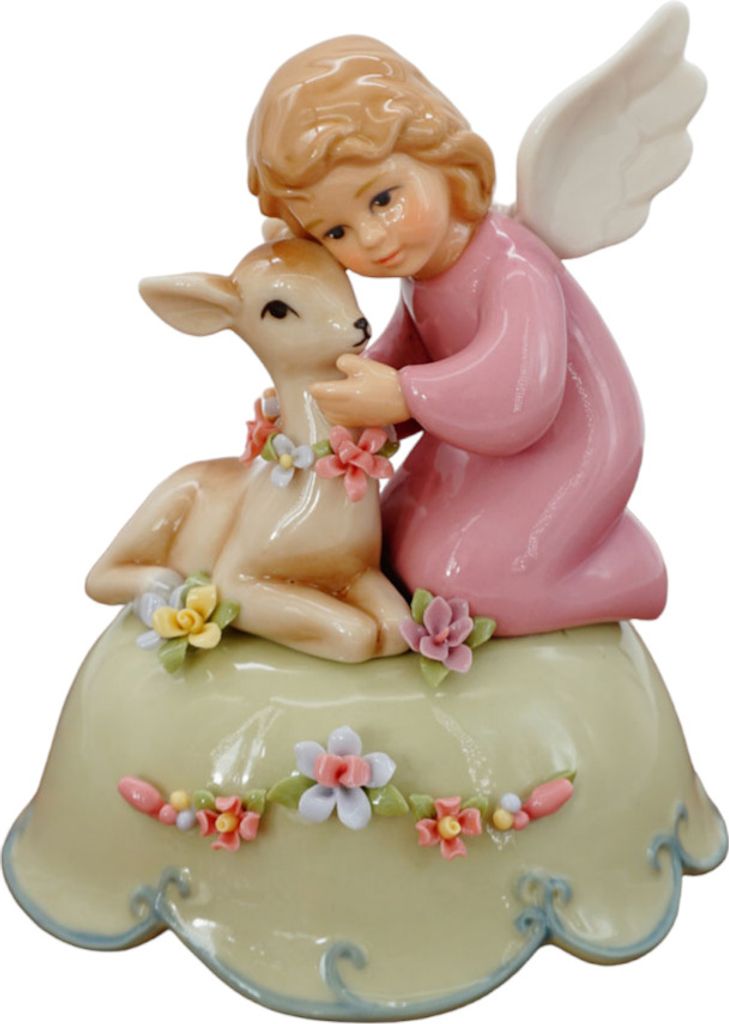 abc HOME | Spieluhr Engel | Porzellan | Melodie | 18 cm H